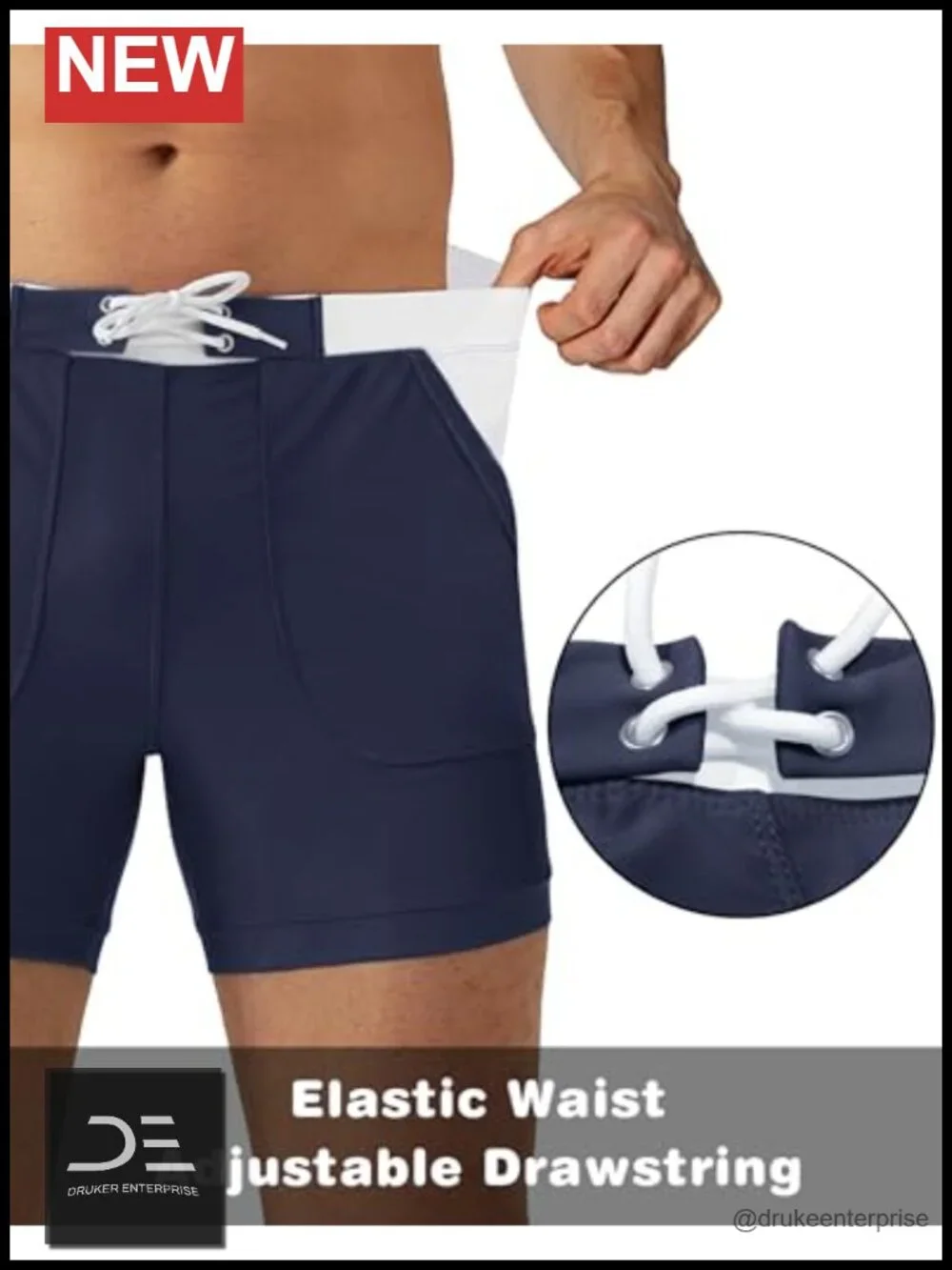 Men's Quick-Dry Swim Trunks Board Shorts with Pockets UPF 30
